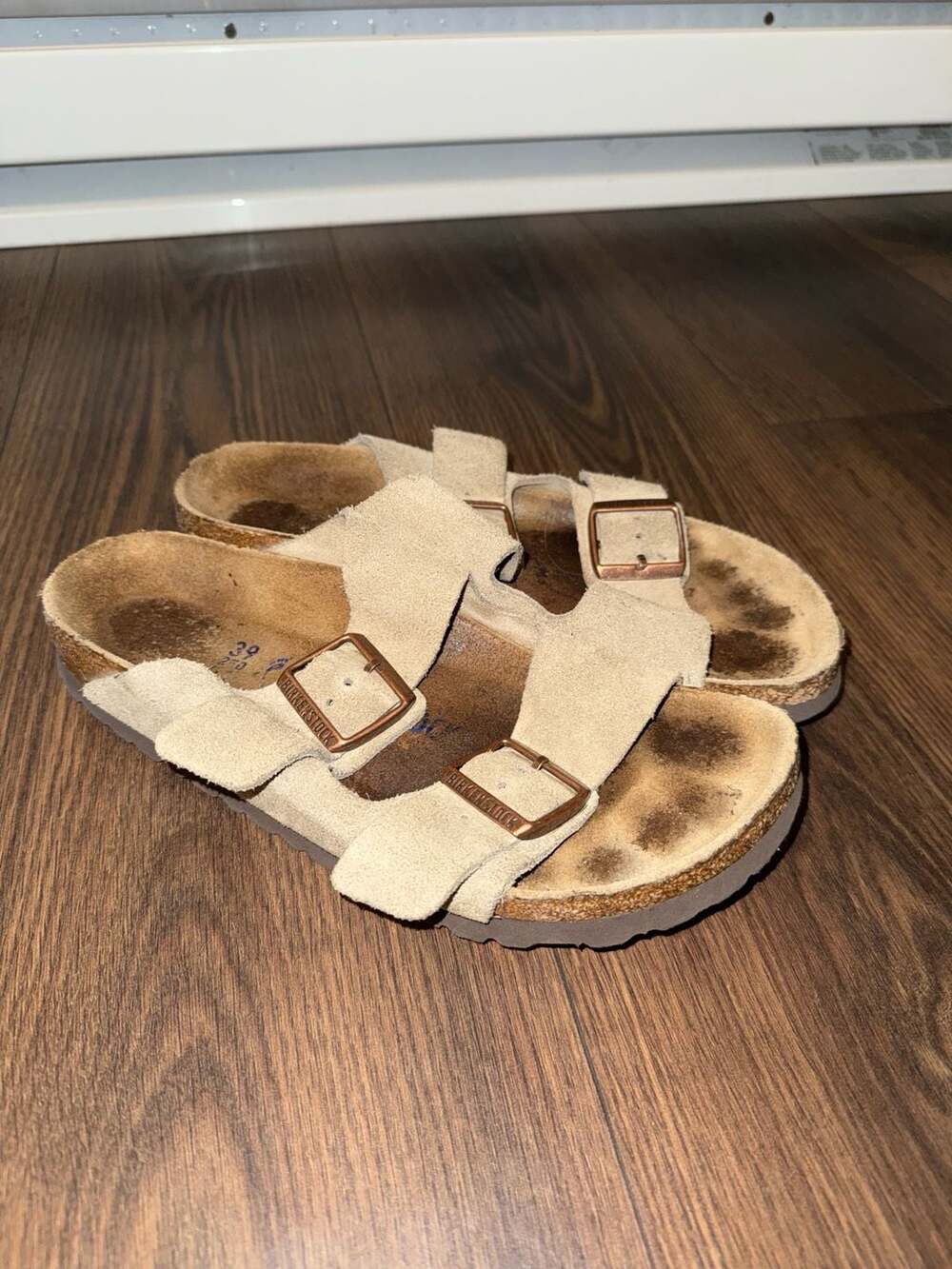 Birkenstock Arizona Size 39 Taupe Suede
